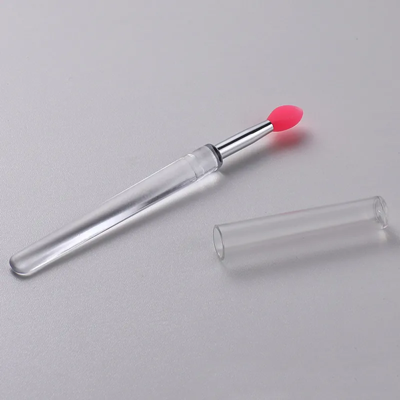 Silikonový štětec na rty s krytem Měkký multifunkční aplikátor masky na rty Lesk na rty Přenosné cestovní štětce na make-up opakovaně použitelné — image 5