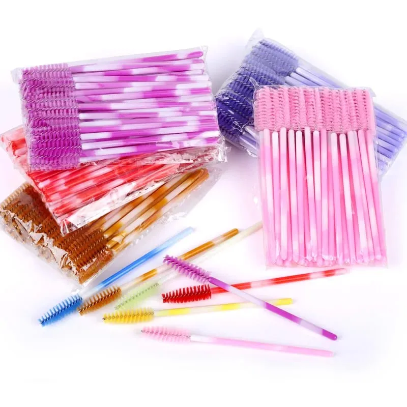 50/100 Pz Spazzola per trucco Ciglia Spazzole per sopracciglia Pettine Usa e getta Mascara Bacchetta Estensione ciglia Forniture Cosmetici Strumenti per il trucco — image 5