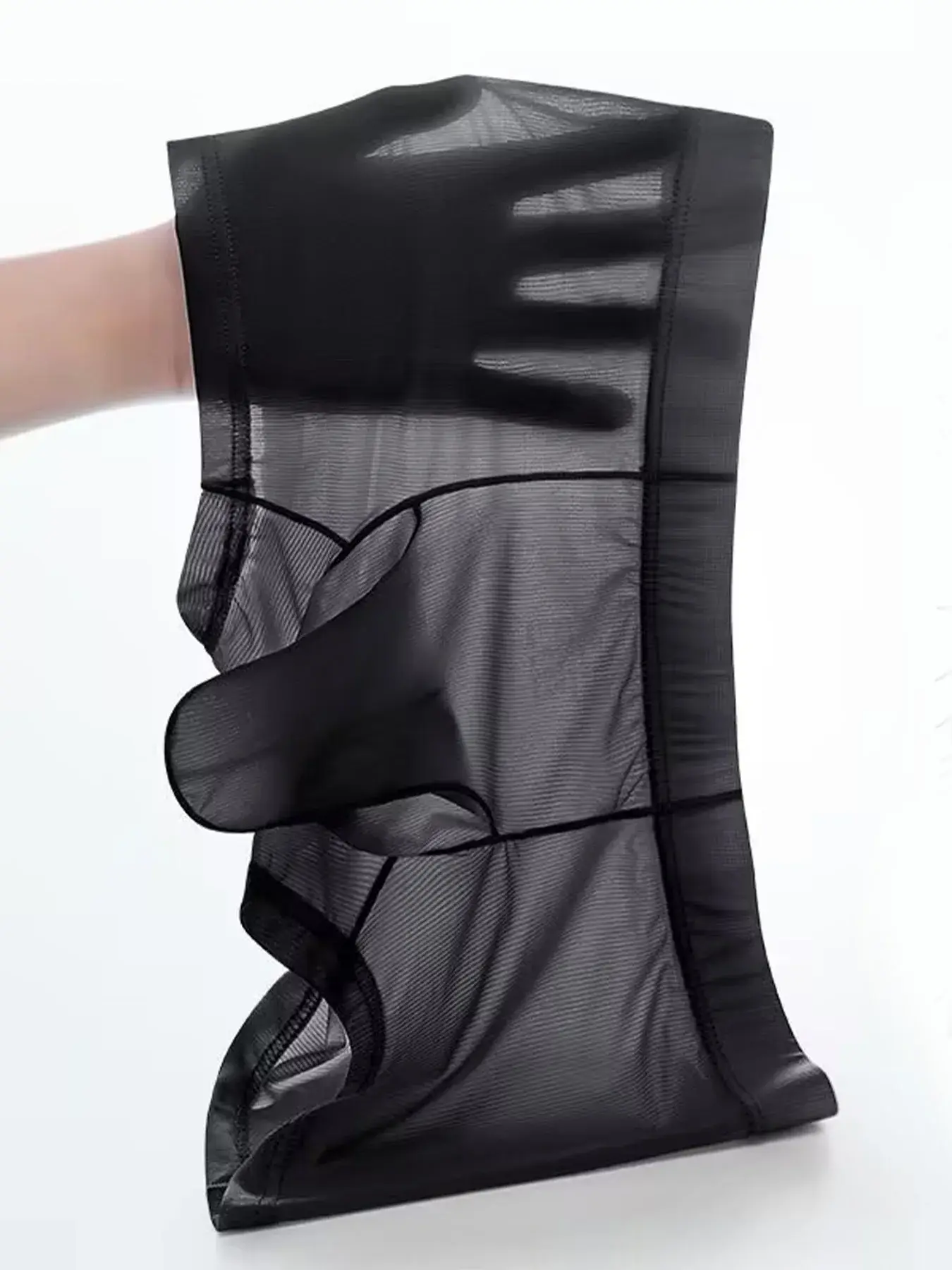 Slip boxer trasparenti Intimo sexy da uomo Mutande ultra sottili Vedi attraverso mutandine di seta ghiacciata Pantaloncini di lingerie lisci e lucidi — image 6