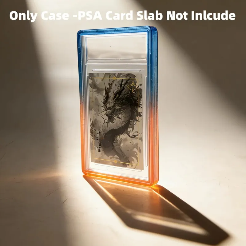 Glitzernde TPU-Slab-Stoßstangenschutzhülle mit schützender Haut und transparenter Rückseite für PSA 35PT-Sammelkarten — image 11