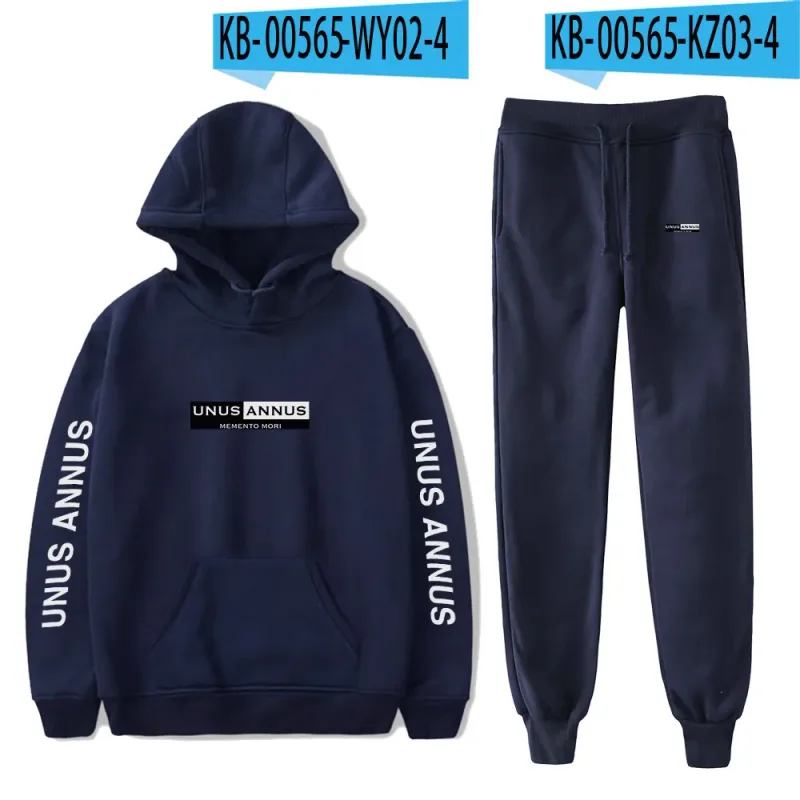 Popular Comfortable Unus Annus Print Sweatshirt Sweatpants Suit Hoodies+ Trousers Suit Boys/Girls 2 Piece Set Clothes — image 27