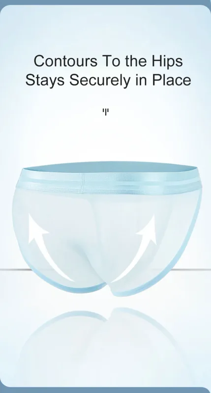 Ice Silk Ultra-thin Men's Underwear Summer Cool Breathable Panties Seamless Sexy U Pouch Men Briefs High Slit Triangle Pants — image 22