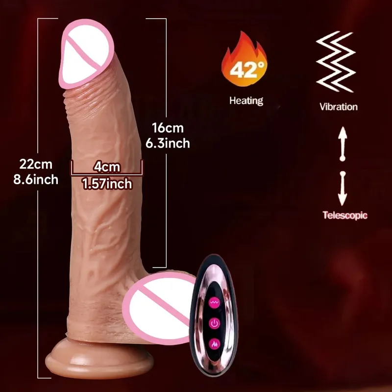 Thực Tế Dương Vật Giả Dương Vật Máy Rung Làm Nóng Kính Thiên Văn Dick Mông Cắm Masturbator Gợi Cảm Phụ Nữ Trưởng Thành Hậu Môn Dương Vật Giả Máy Rung Đồ Chơi Tình Dục 18 — image 8