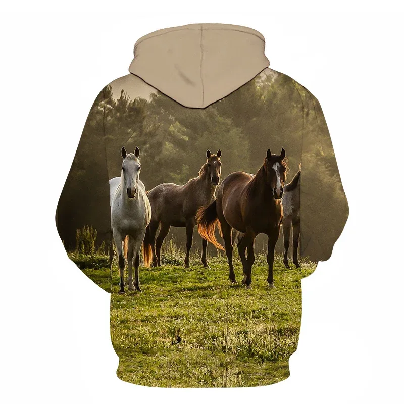 Horse Win Instant Success 3D Print Hoodies Interesting implication Animal Design Men Women Streetwear Pullover Casual Sweatshirt — image 4