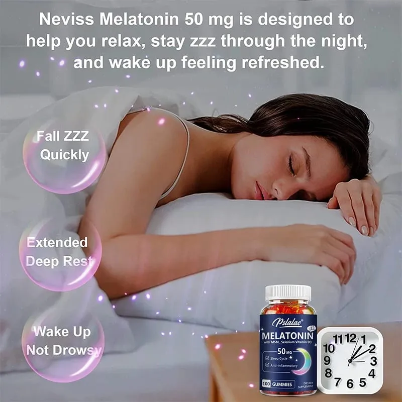 Gomas de melatonina 50mg - Ajudam a dormir, melhoram a qualidade do sono e apoiam o sono profundo