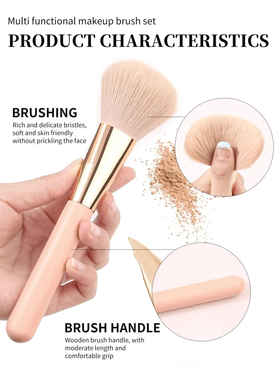 11pcs High-End Professional Makeup Brushes Set with Bucket Blush Powder Eyeshadow Eyebrow Foundation Beauty Makeup Tool Brochas — image 3