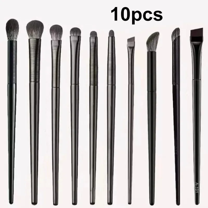 6pcs Berus Mekap Mata Hitam Set Berus Pembayang Mata Pembayang Mata Kontur Profesional Alat Kosmetik Pengadun Mudah Alih Kecantikan Wajah — image 8