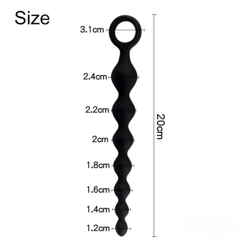 20CM Silicone Hậu Môn Hạt Tuyến Tiền Liệt Kích Thích Bóng Mông Cắm Có Kéo Vòng Đồ Chơi Tình Dục Người Lớn Dành Cho Nữ cặp Đôi Tán Tỉnh Đồng Tính Sản Phẩm