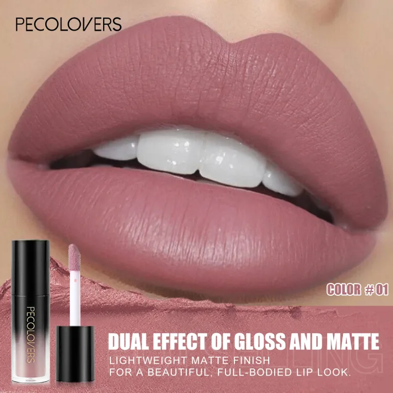 หลายสี Matte Velvet ลิปกลอสกันน้ำ Long-Lasting Non-Stick CUP Smooth ลิปสติกใช้สีสูง Rendering — image 2