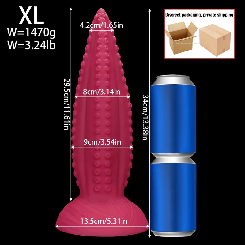 66cm Super Long Huge Anal Plug Big Thick Butt Plugs Training Anal Dilator Toy Prostate Massager Adult Anal Sex Toy For Women Men — image 17