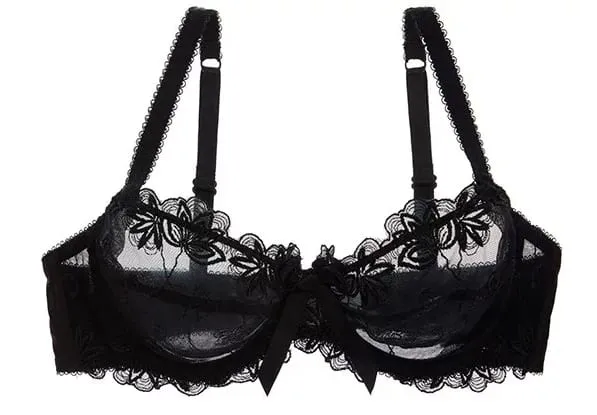 ผู้หญิงเซ็กซี่ Sheer ตาข่ายลูกไม้ชุดบาง Minimizer หน้าอกใหญ่ Bowknot Pure Desire ชุดชั้นใน Brassiere ชุดชั้นใน 34-40 BC — image 13