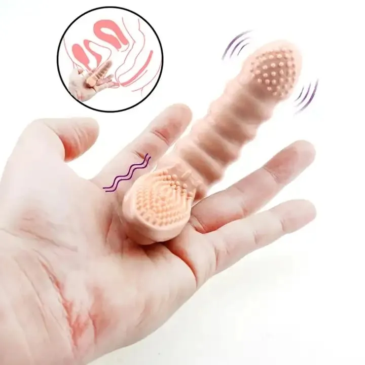 Sarung tangan jari bergetar erotik rangsangan g-spot berkualiti tinggi penggetar jari boleh dicas semula pasangan bercumbu mainan seks