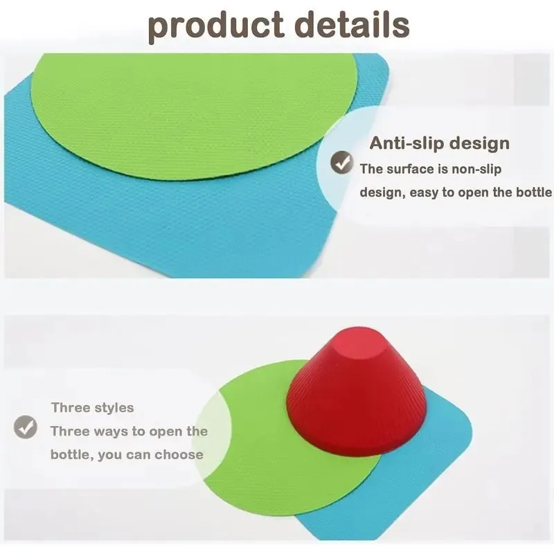 1pc Pad Pembuka Balang Silikon! Bantuan Cengkaman Boleh Guna Semula Pelbagai Warna untuk Warga Emas – Alat Dapur Mudah & Idea Hadiah — image 4