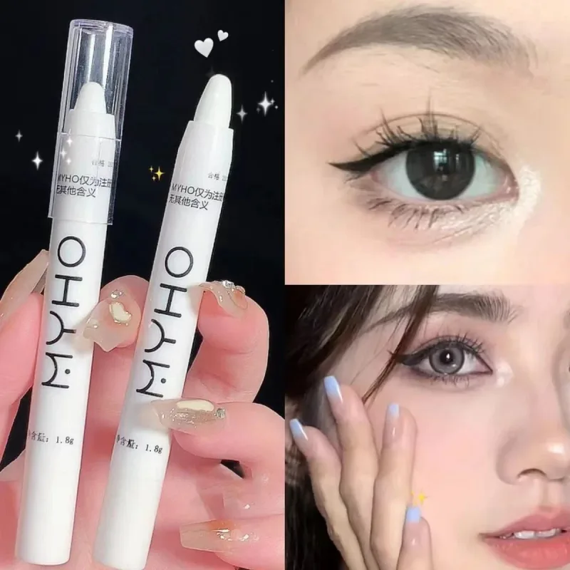 อายไลเนอร์สีขาว SHINY Glitter อายแชโดว์อายไลเนอร์ปากกา 13 สี Matte สีฟ้าสีม่วงสีชมพู Eye Liner แต่งหน้ากระจ่างใส Silkworm