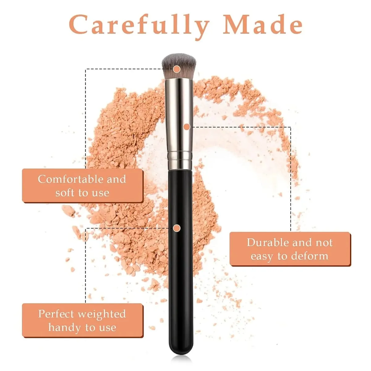 1/2/5 pcs Foundation คอนซีลเลอร์แปรง Premium Contour Blusher แปรง Flawless Under Eye หนาแน่นแปรงแต่งหน้าสำหรับผสม
