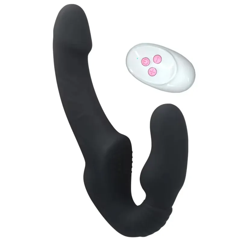 Strapless Strapon Dildo Vibrator Weibliche Doppel Vibrierende G-punkt Stimulieren Klitoris Anal Massager Erwachsene Sex Spielzeug Für Frauen Paar — image 7