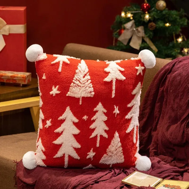 1PC Christmas Tree ตุ๊กตาโยนหมอนโซฟาเบาะ Home Christmas Party ตกแต่งฤดูหนาวของขวัญ — image 12