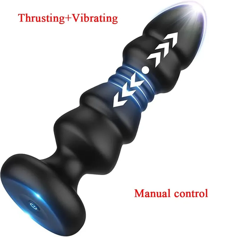 Stießen Anal Plug Vibrator Anal Perlen Männlichen Prostata-massagegerät Teleskop Vibrierender Butt Plug Stimulator Sex Spielzeug für Frauen Männer — image 8