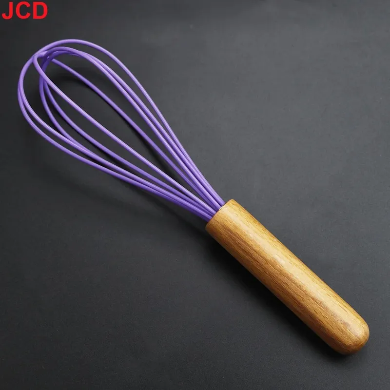 JCD Siliconen Eiklopper Garde Houten Handvat Keuken Hand Eiklopper Gadgets Keukengereedschap Bakaccessoires — image 9