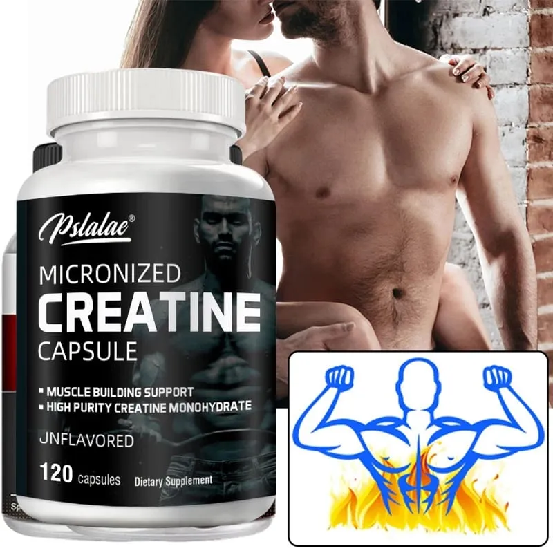 미분화된 크레아틴 분말(5000 Mg) 크레아틴 일수화물 분말 향이 첨가되지 않은 케톤 생성 친화적 유전자 변형 성분 없음 120 캡슐 — image 3