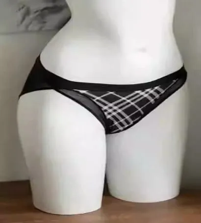 Dámské americké retro kostkované intimky set tenká push up podprsenka proti ochabování podpaží podpora tuku pohodlí každodenní nošení — image 9