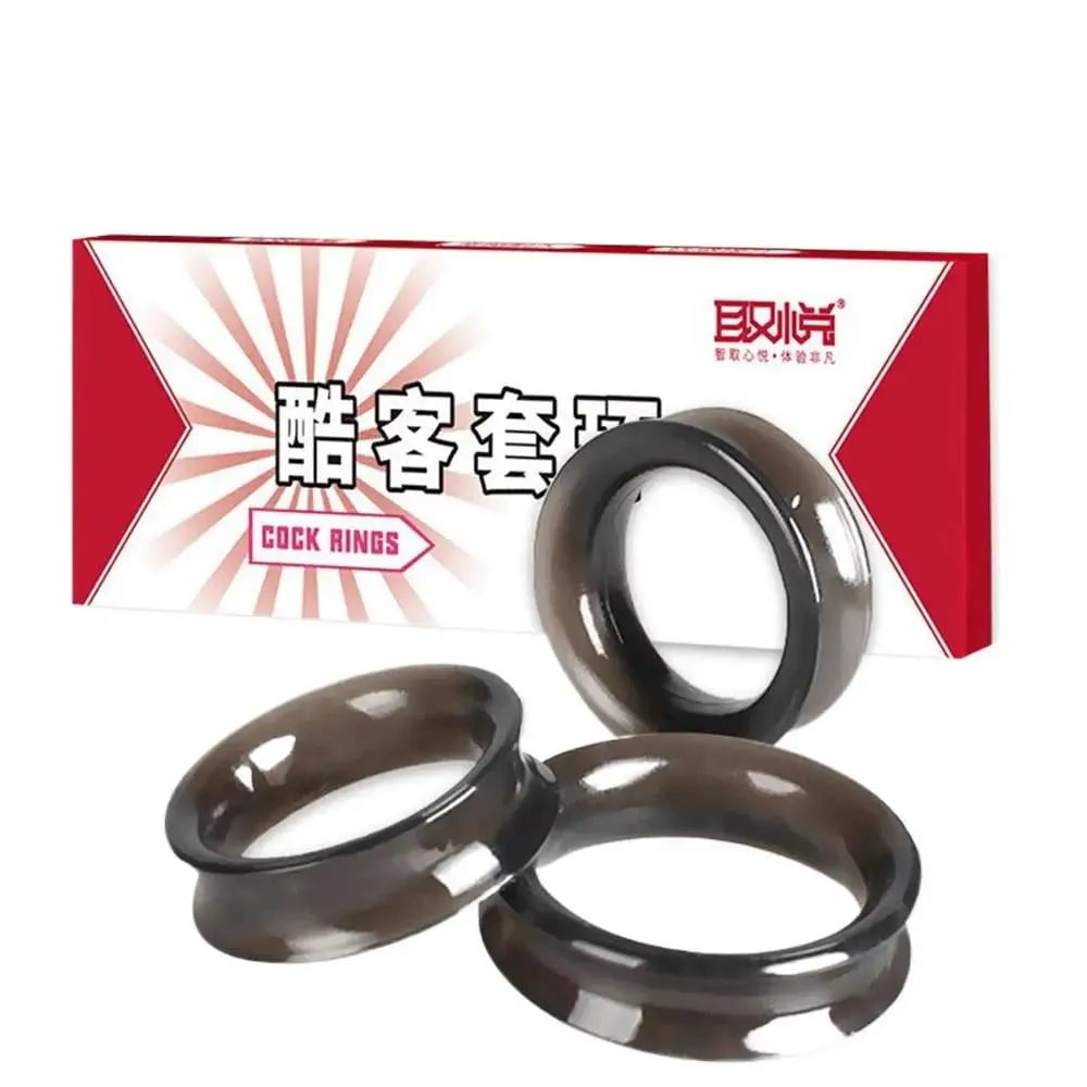 3 Teile/satz Silikon Penis Ringe Lieferungen Für Erwachsene Männliche Ejakulation Verzögerung Cock Gummi Ringe Anhaltende Bondage Erektion Sex Spielzeug Für Männer — image 1