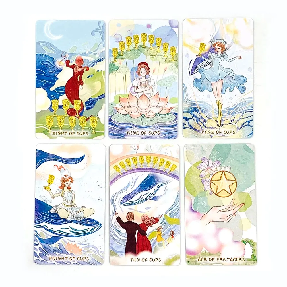 New Exquisite Tarot Serenity Tarot Deck A 80Pcs Fate Divination Tarot Cards Fortune Telling Card Games Family Party Board Game — image 4