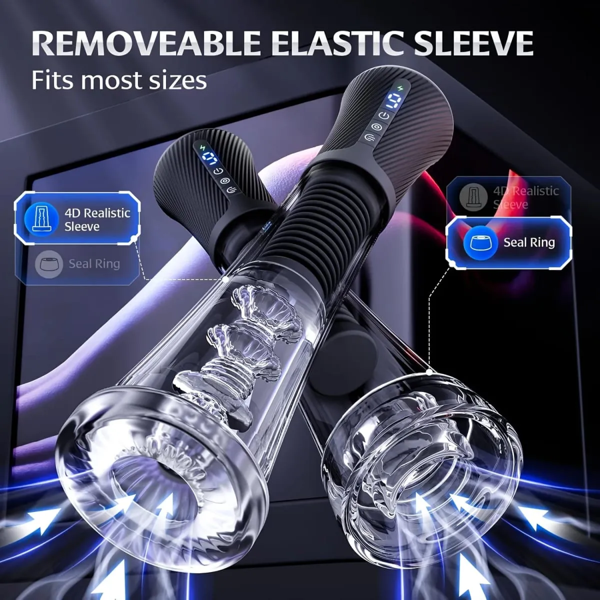 Realistisk 3D Textured Ultimate Penis Pumping Experience 9 Frekvens Vibrerande & sugande Automatisk manlig onanist Vuxenleksaker 18 — image 5