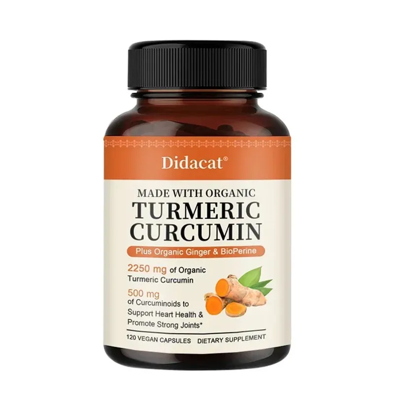Kurkuma Curcumin Kapsle 2250 mg bylinný extrakt 95 % kurkuminoidy s černým pepřem Silná podpora kloubů