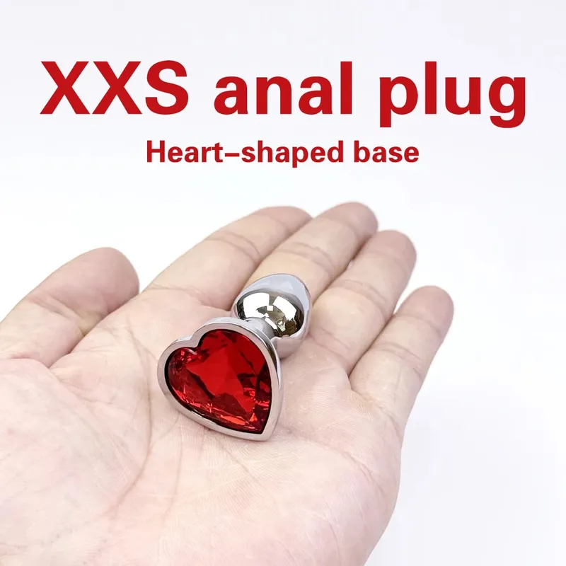 Herzförmiger Analplug aus Metall. Analplug für Anfänger. Analmassage-Dilatator. Sexspielzeug für Erwachsene. Masturbation-Stimulationswerkzeug