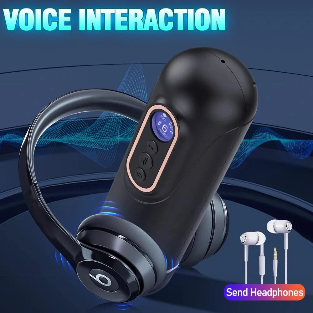 Masturbator Pria Penghisap Teleskopik Otomatis Bergetar Earphone Suara Seksi Pemanas Cerdas Mainan Seks Vagina Saku untuk Pria — image 6