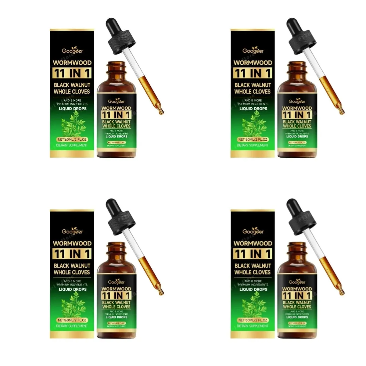 Wormwood 11 in 1 Liquid Drops - Black Walnut & Whole Cloves with Berberine Turmeric for Gut Health & Digestive Support 60ml — image 10