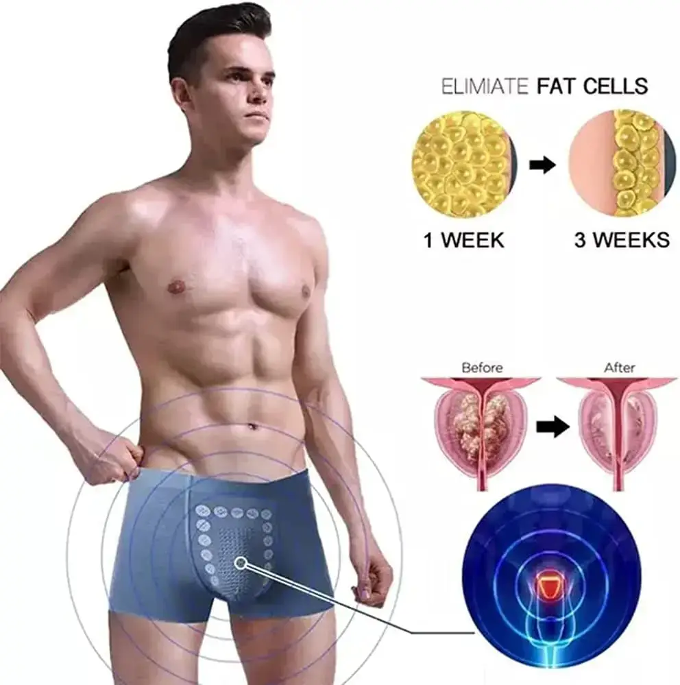 Eft Energy Field Therapy Men's Underwear 3pcs/set Boxer Pants Man Boxer Briefs Magneticfit Pants Breathable Bottom U Convex Pant — image 2