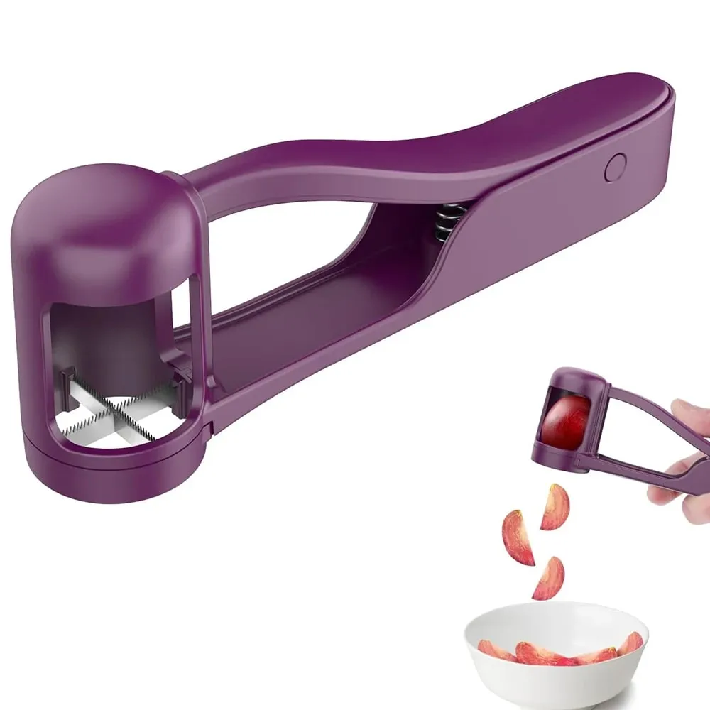 Cortador de uva fatiador de uva para crianças um segundo uva cereja tomate morango cortador quarto slicer cozinha gadget