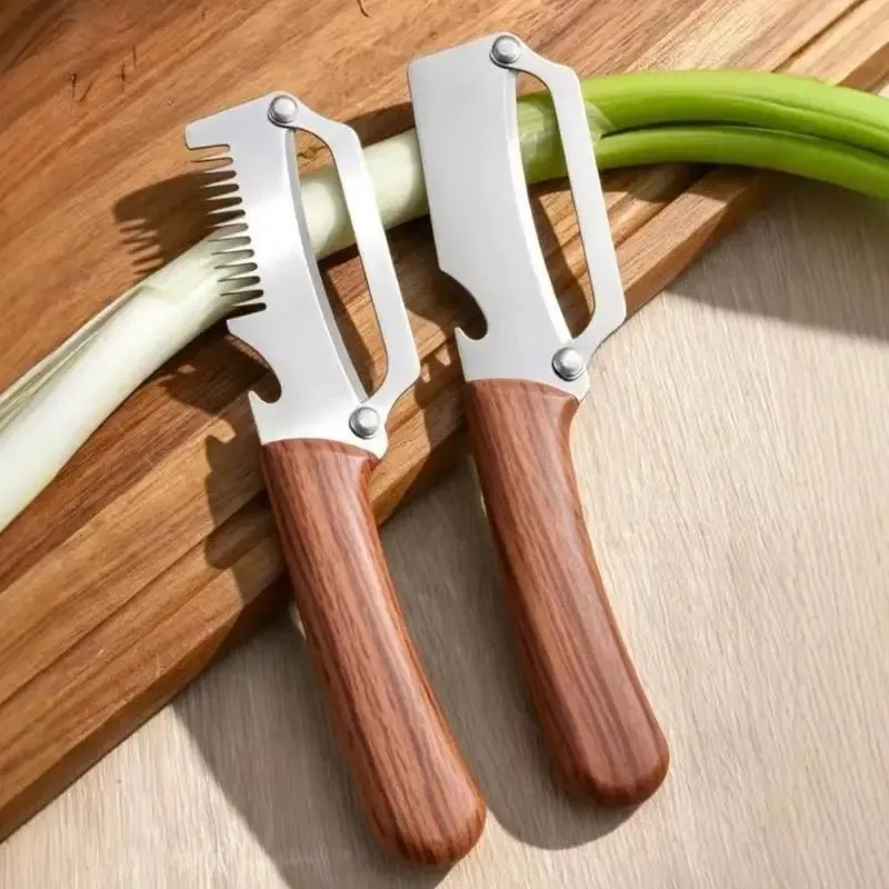 1Pc 2-in-1 3-in-1 Multifunctional Vegetable Peeler With Bottle Opener For Peeling And Slicing Fruits Shredding Scallions. — image 2