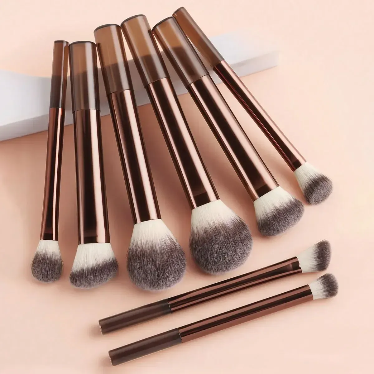 8-teiliges multifunktionales Make-up-Pinsel-Set mit langem Griff, Kunsthaar, für Puder, Rouge, Foundation, Kontur, Gesicht, Kosmetik, Make-up-Werkzeug — image 3