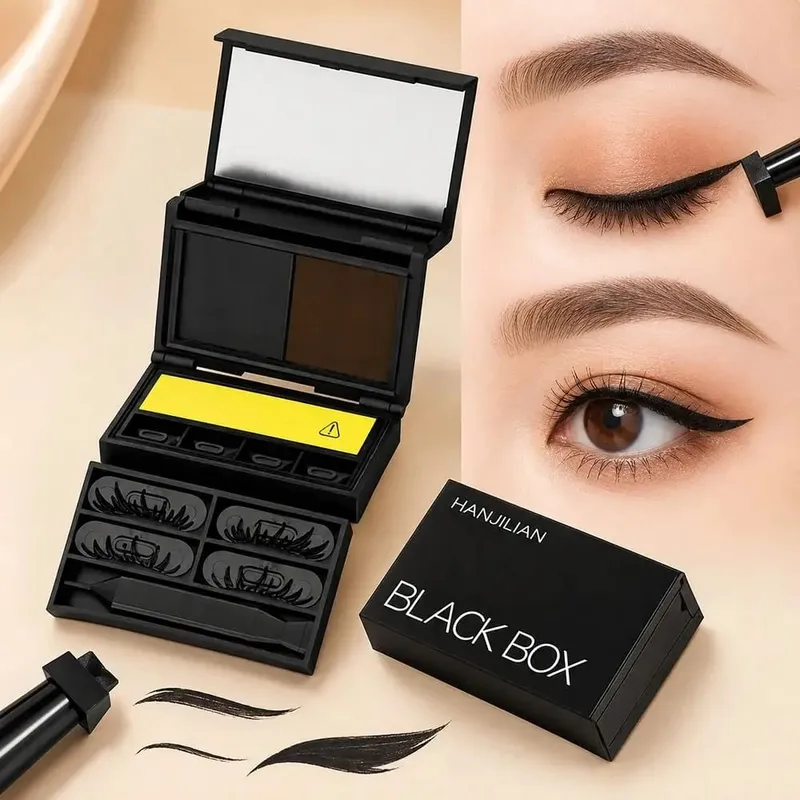 Vandtæt øjenmakeup stempling Pen Sæt Langtidsholdbar Bærbar Nedre Vippe Stamp Smage resistent Ultra Fin Eyeliner Stamp Pen — image 4