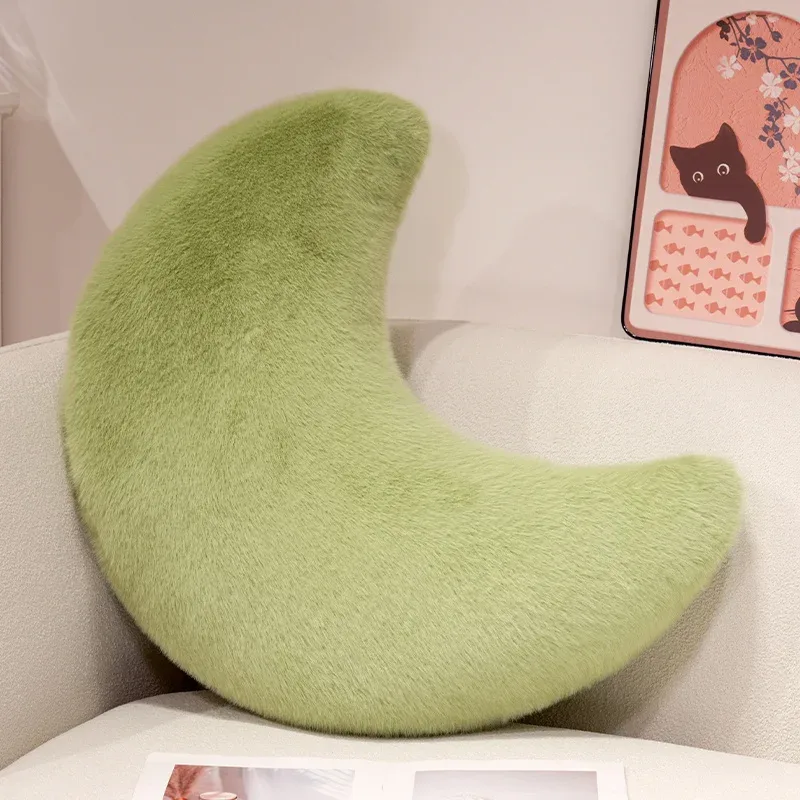 Moon Throw Pillows Soft Moon Shaped Pillows Plush Floor Cushions Middle Eastern Muslim Festival Home Bedroom Eid Al Fitr — image 11