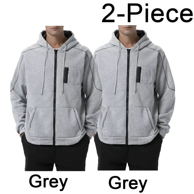 Men's Hoodie Black White Army Green Red Hooded Color Block Fleece Cool Casual Winter Clothing Apparel Hoodies Sweatshirts — image 15