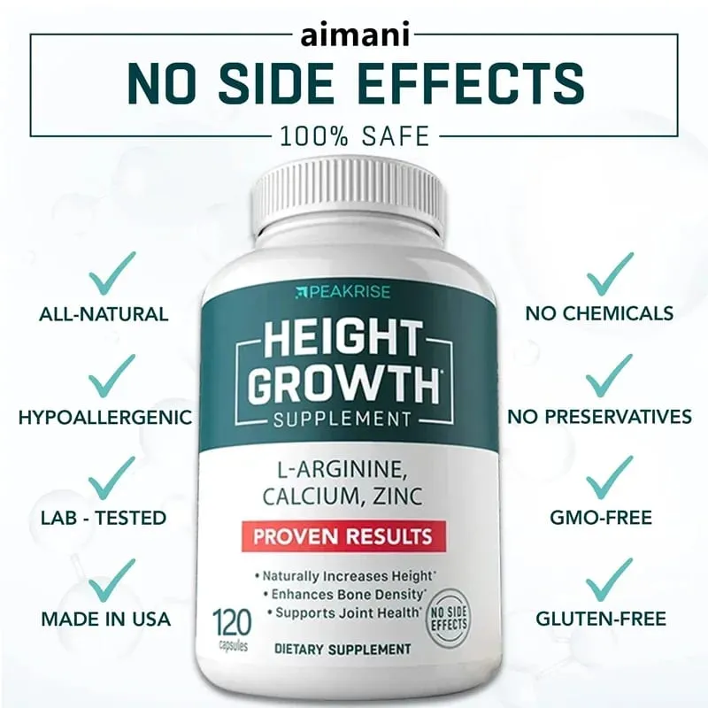 Vitamin D3 + Calcium and Zinc Nutritional Supplement Natural Height Growth Suitable for Adults and Children — image 5