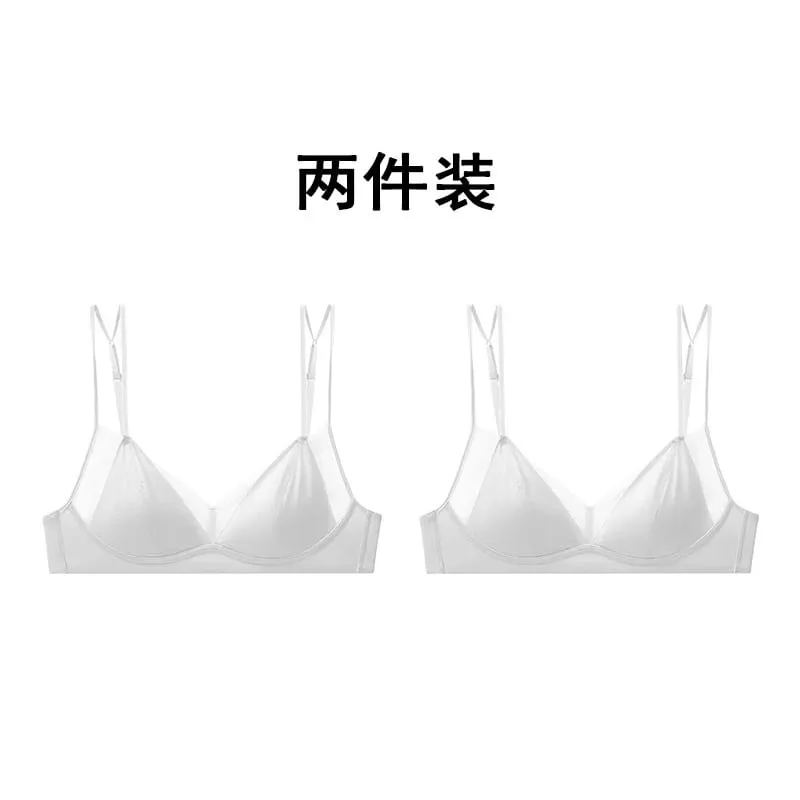 Premium Sexy Leopard Lingerie Kit Wireless Thin French Triangle Cup Comfy Nude Shaping Women Summer Daily Underclothes M-XL Bra — image 19