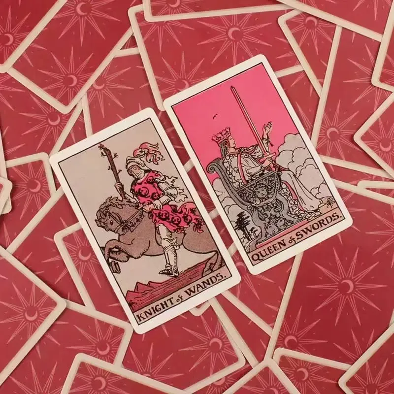 Růžové tarotové karty pro začátečníky 78ks Klasické tradiční palubní věštění Oracle Čarodějnictví Spiritualita Stolní hra Ženy Dárek — image 5