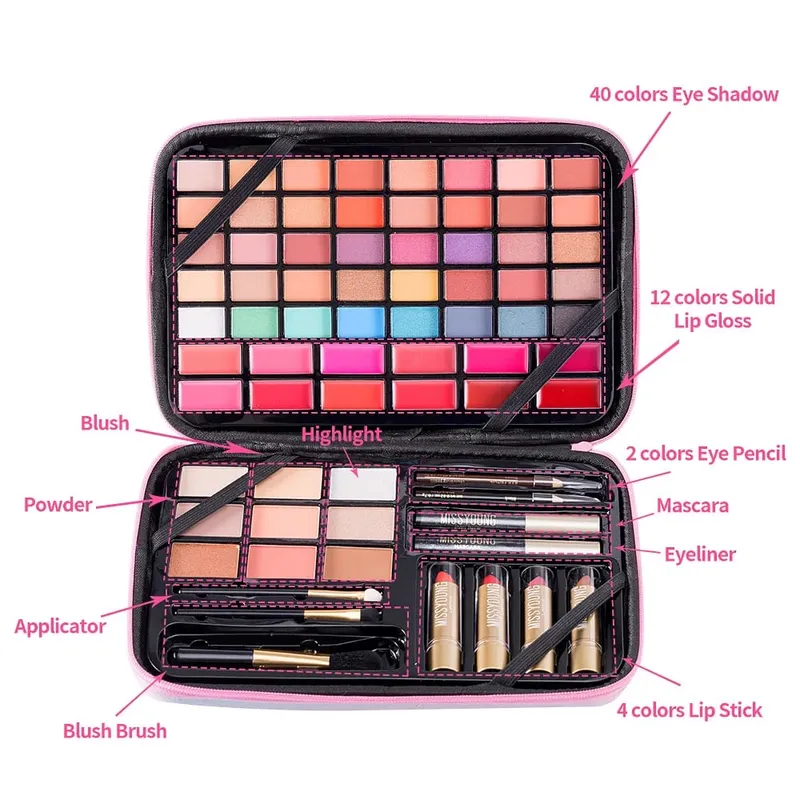 Multifunktionale All-in-One-Make-up-Palette, Rouge, Lidschatten, Lipgloss, Textmarker, Lippenstift, langlebig, tragbar, tägliche Kosmetik — image 4