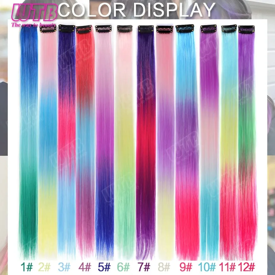 WTB ต่อผมสังเคราะห์สี BB คลิปต่อผมไล่ระดับสีสไตล์ไล่ระดับสีเหมาะสำหรับการสวมใส่ในชีวิตประจำวันของผู้หญิงและวันหยุด — image 6