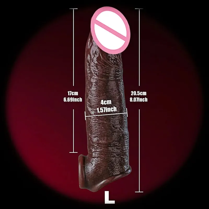 Man Dick powiększenie nasienia pierścień zabezpieczający dla mężczyzn opóźniony wytrysk miękki silikonowy nakładka na penisa Hollow Cock Ring dla dorosłych 18 + Sex zabawki — image 14