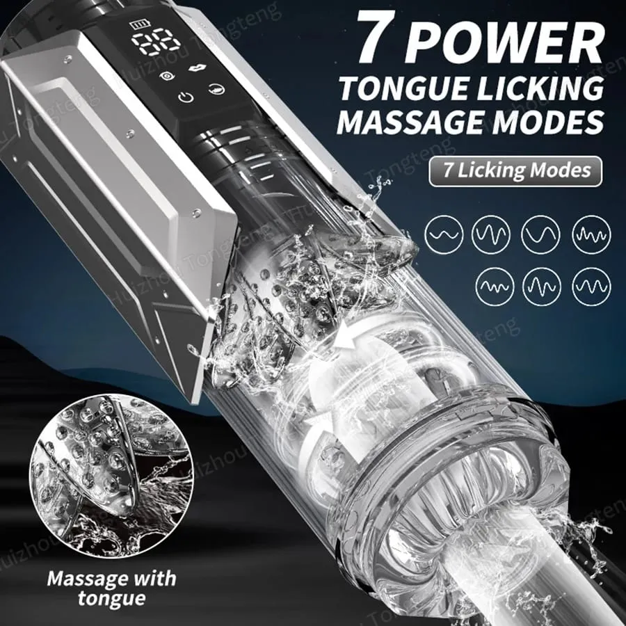Masturbateur automatique pour homme, avec 7 poussées rotatives, léchage de chatte de poche pour adulte, jouet sexuel, Machine à sexe pour pipe — image 6