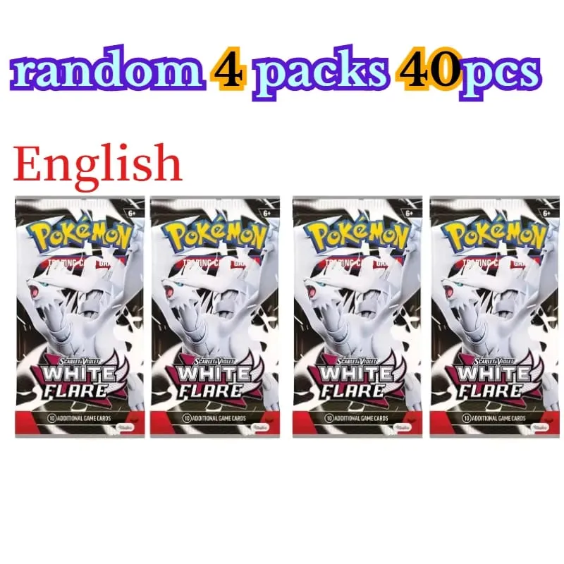 fun 40 Pieces Pokemon Card Pack 4 Sets Sun Moon Violet 151 English Trading Cards Collectible Toys Halloween Gift Fantasy Sci Fi — image 17