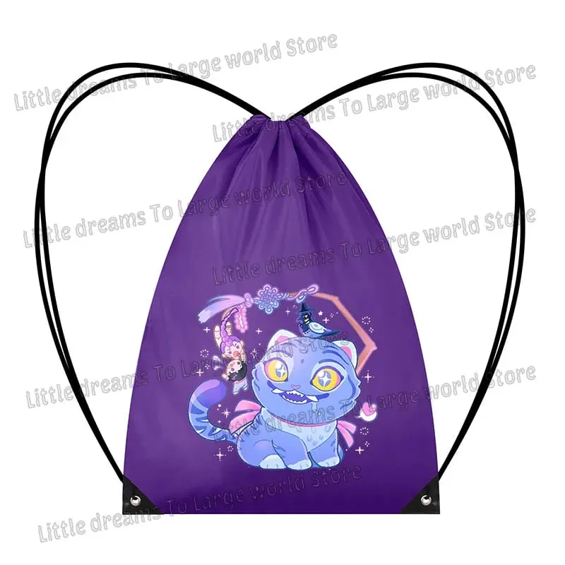 Anime Figure Drawstring Bag Portable Backpack Large Capacity Gym Sports Clothes Organizer Storage Pouch Bundle Pocket Women Gift — image 28