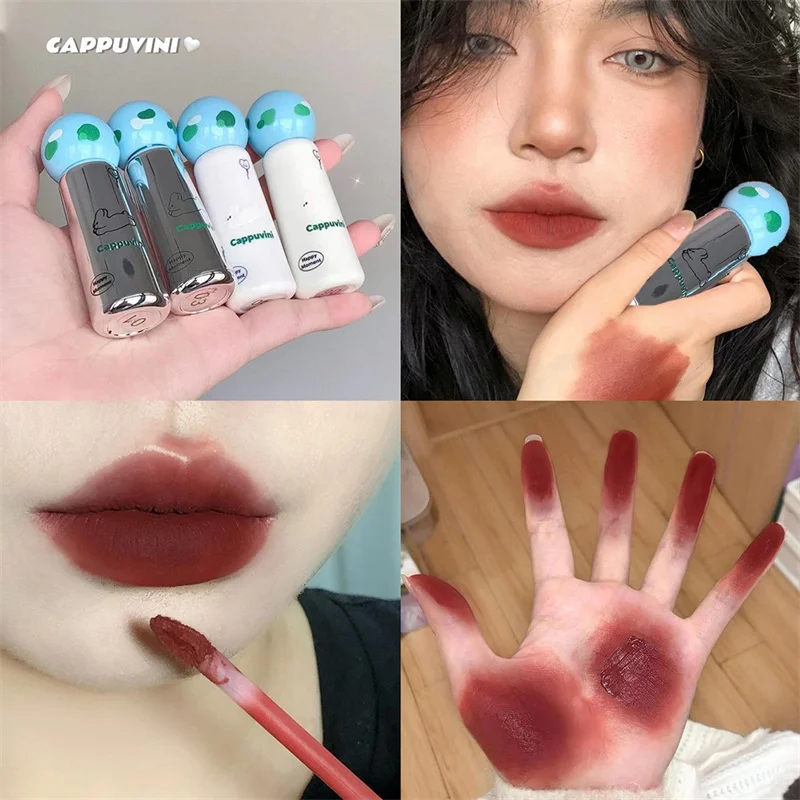 Velvet Matte Lip Mud Cute Rabbit Liquid Lipstick Mousse Red Brown Long Lasting Smooth Lip Gloss Lips Makeup Student Cosmetics — image 12