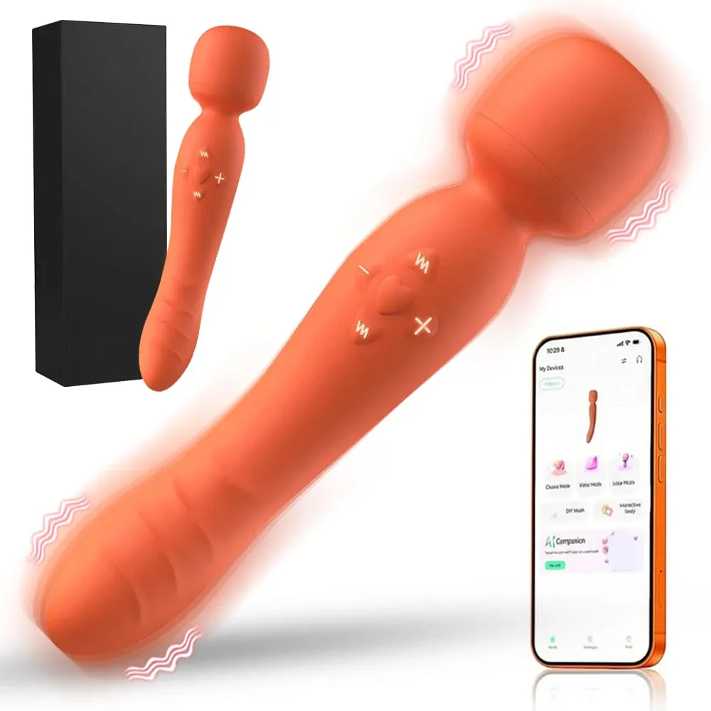 Smart APP Bezdrátový dálkový AV Vibrátor Kouzelná hůlka Výkonný stimulátor klitorisu bodu G Sexuální hračka pro ženy USB dobíjecí voděodolný dospělý — image 1